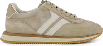 Giorgio beige wit sneakers laag Giorgio met blauwe beige veters