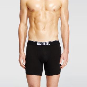 Diesel Three-pack stretch cotton boxer briefs - Boxer briefs - Man - Black