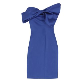 Rotate ROTATE Birger Christensen, Party Dresses, female, Blue, Size: XS Satin Party Dress