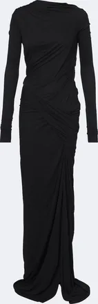 Rick Owens Lilies Shailee draped open-back jersey gown