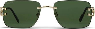 Cartier Zonnebril - Heren - Zonnebrillen - Geel - 57 MM - Accessoires