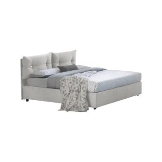 Talamo Italia Talamo Italia - Cama De Plaza Y Media Miriam, Cama Contenedor Con Revestimiento De Tela, 100% Made In Italy, Apertura Frontal, Adecuado Para Colch&oacute;n C