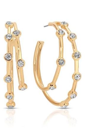 Ettika Double Dotted Hoop Earrings in Gold at Nordstrom Rack