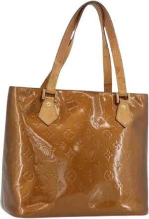Louis Vuitton Pre-owned Patent Leather Handtas - Dames - Vintage Shopper - Bruin - ONE Size - Leer - Vintage