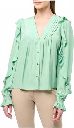 Ramy Brook Estelle Long Sleeve Blouse In Ming