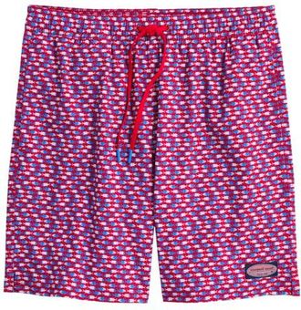 Vineyard Vines Chappy 7-Inch Swim Trunks in Lighthouse Red/tide Blue at Nordstrom, Size Large