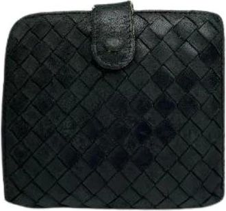 Bottega Veneta Pre-owned Wallets, female, Black, Size: ONE SIZE Pre-owned Leather Wallet