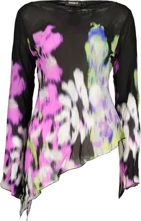 Desigual Camiseta de manga larga con cuello redondo y estampado Lullaby - Blouses & Shirts - Mujer - Multicolor - XS