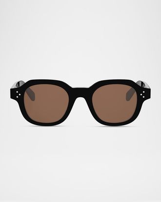 Celine Mens 3 Dots Acetate Square Sunglasses