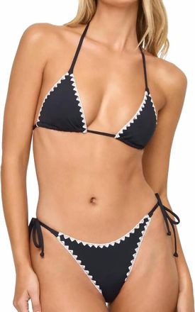 L*Space Zahra Bikini Bottom In Black/cream