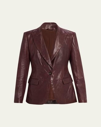 Brunello Cucinelli Leather Blazer