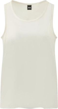 HUGO BOSS Bettyna Mouweloze Top - Dames - Tops zonder mouwen - Wit - XS - Tops