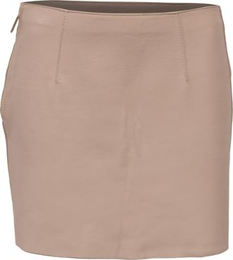 Dsquared2 Mini Pencil Skirt in Nude Leather