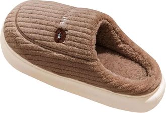 Generic Mens Womens Plush Slippers Slip-On Soft Fleece Fuzzy Warm Slippers Memory Foam Indoor House Shoes Comfortable Lightweight Winter Footwear size 7