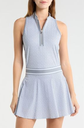 Greyson Pathfinder Vest Sleeveless Half Zip Golf Top in Bluestone at Nordstrom, Size X-Large