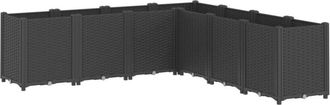 vidaXL Garden Planter Black 160x160x53 cm PP vidaXL