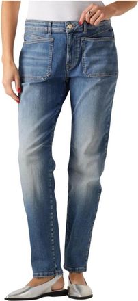 Summum Jeans, Dames, Blauw, S, Katoen, Soft Tapered Jeans