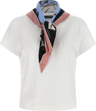 Dolce & Gabbana White Scarf T-shirt