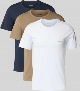 HUGO BOSS Regular Fit T-Shirt Set aus reiner Baumwolle im 3er-Pack in Camel, Gr&ouml;&szlig;e XXL