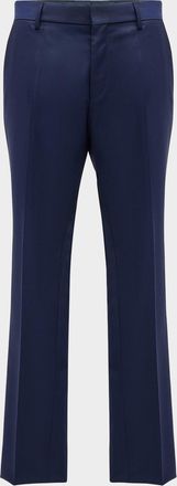 BOSS Men & apos;s Genesis Slim-Fit Wool Trousers, Dark Blue