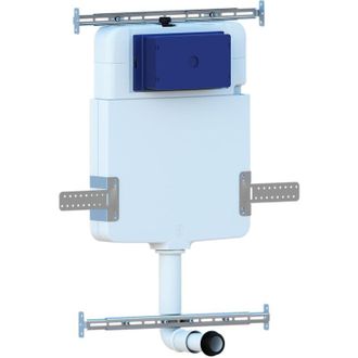 Nala Caja De Empotrar Para Wc Inodoro De Suelo Con Placa De Mando De Acero Inoxidable Doble Bot&oacute;n Completa - Nala