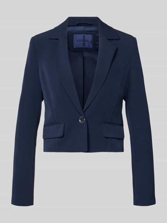 Guess Cropped Blazer mit Reverskragen Modell Leila in Marine, Gr&ouml;&szlig;e XL