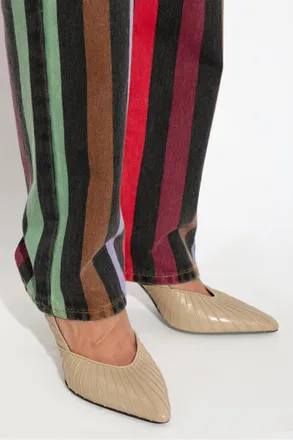 Versace Gianni Heeled Shoes, Womens, Beige