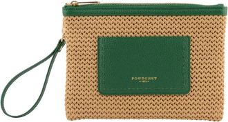 Pourchet Cassis Clutch - Dames - Clutches - Groen - ONE Size - Leer - Tassen
