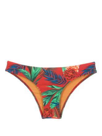 Lygia & Nanny Waikiki floral-print bikini bottoms - women - Polyamide/Elastane - 38 - Red