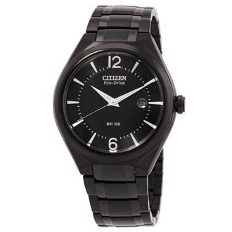Citizen Black Dial Mens Eco-Drive Watch AW1325-64E