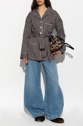 Dolce & Gabbana Striped Shirt, Womens, Brown