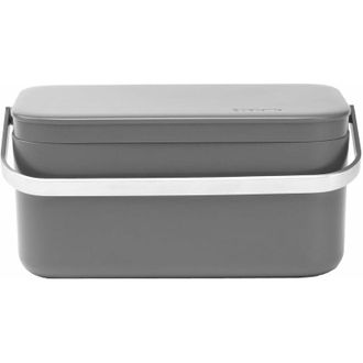 Brabantia Sink Side Contenitore per Organico, Dark Grey, 12.7 x 22.1 x 10.7 cm - Brabantia
