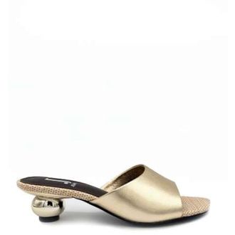 Jeannot Heeled Mules, female, Yellow, Size: 7 US Mule
