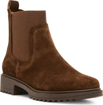 Blondo Cathleen Waterproof Platform Bootie in Chocolate Suede at Nordstrom, Size 9.5