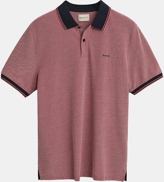 GANT Mens 4-Colour Short Sleeved Oxford Shirt - Red - Size: 38