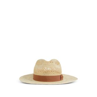 Giorgio Armani Ribbon Straw Trilby