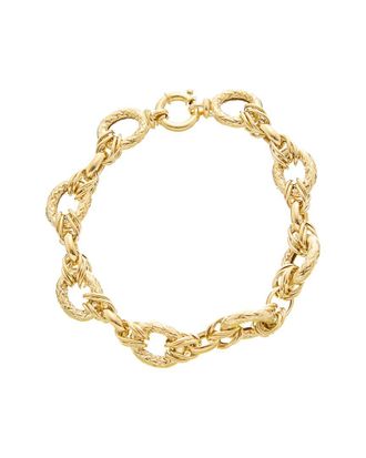 Italian Gold, Inc 14K Textured Oval Link Bracelet