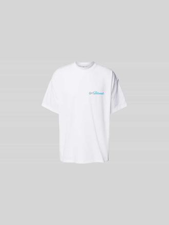 VETEMENTS T-Shirt mit Label-Print in Weiss, Gr&ouml;&szlig;e XS