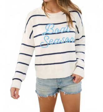 Shiraleah Boat Season Relaxed Fit Sweater In Ecru