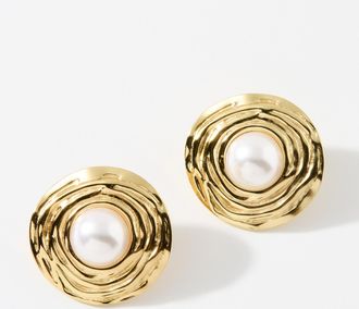 Simons Womens Pearly-bead circular earrings