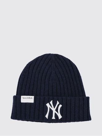 Sporty & Rich Yankees Serif Ribbed Cashmere Hat