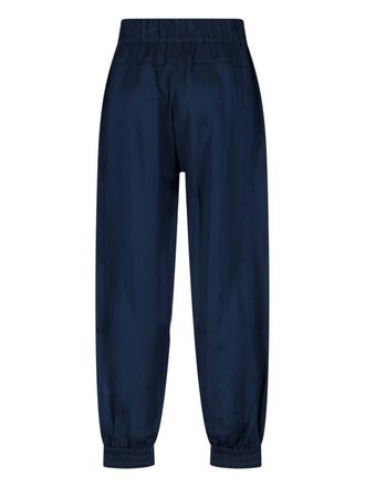 SA SU PHI Womens Trousers Blue Silk