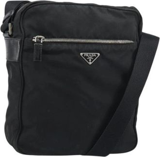 Prada Pre-owned Nylon Cross Body Bag - Dames - Vintage Schoudertas - Zwart - ONE Size - Nylon - Vintage