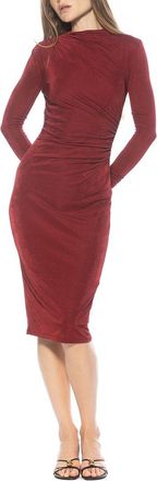 Alexia Admor Kim Draped Midi Sheath Dress