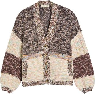Free People Cardigan Isabella con scollo a V - Marrone