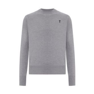 Ami De Coeur Crewneck Sweater - Heren - Truien - Grijs - Maat: M Wol