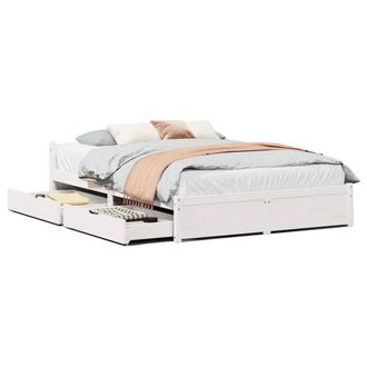 Berkfield Home Bed Frame without Mattress White 140x200 cm Solid Wood Pine