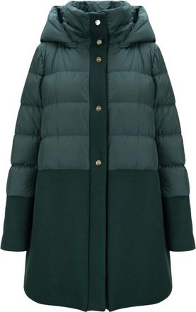 Herno Jassen, Dames, Groen, M, Wol, Piumino Bottone automatico