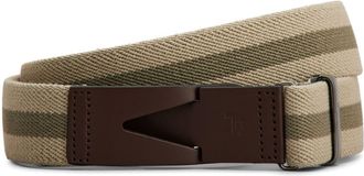 Tod's striped snap-buckle belt - men - Fabric/Leather - 120 - Neutrals