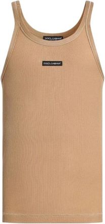 Dolce & Gabbana Canotta - - Tops - Uomo - Beige - M
